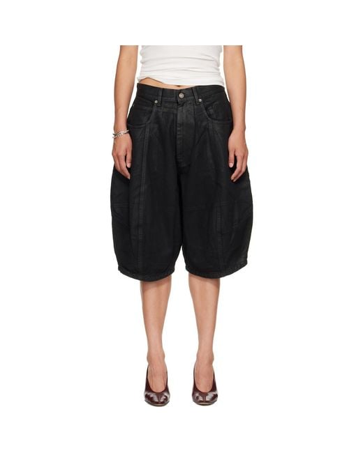 Lu'u Dan Black Puffa Shorts