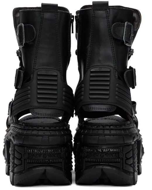 Vetements Black New Rock Edition Leather Boots for men