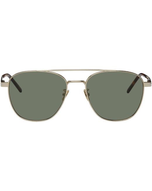 Saint Laurent Green Gold Sl 531 Sunglasses for men
