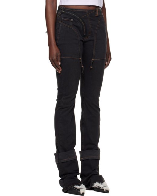 OTTOLINGER Black Open Back Jeans