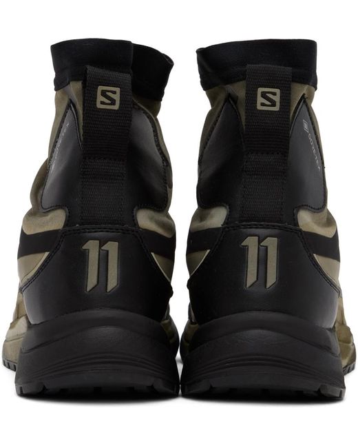 Boris Bidjan Saberi 11 Khaki & Black Salomon Edition Bamba 2 Gtx High Sneakers for men