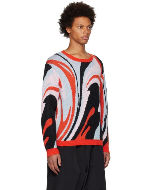 RTA Red Graphic Sweater for men