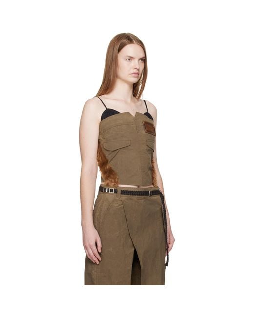 ANDERSSON BELL Brown Trouser Custom Bustier Top