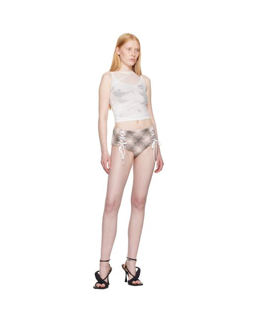 Collina Strada Multicolor Lace Up Panty Briefs