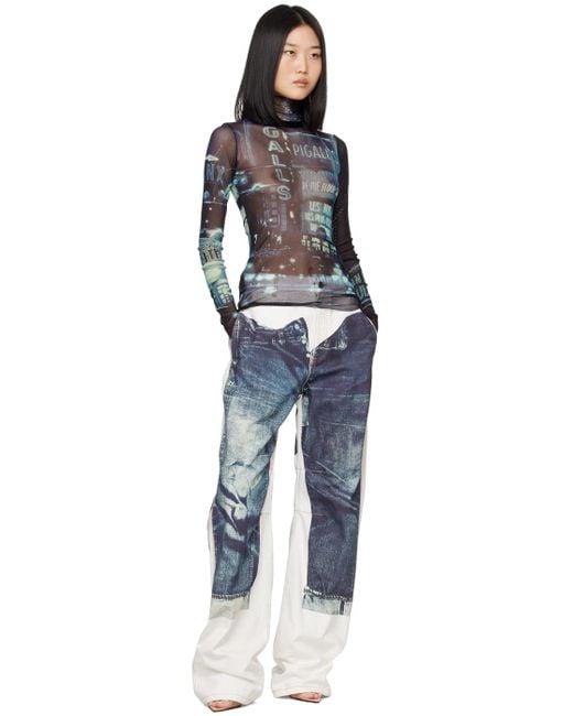 Jean Paul Gaultier ブルー The Pigalle タートルネック Black