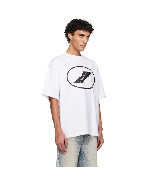 we11done White Smile Logo T-Shirt for men