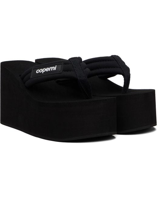 Coperni Black Wedge Heeled Sandals
