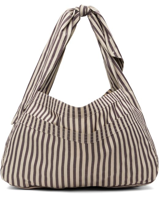 SC103 Metallic Taupe & Off- Cocoon Sac Tote for men