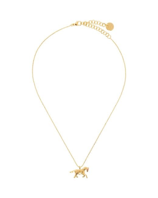 Marni Metallic Horse Charm Chain Necklace