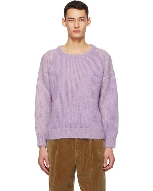 Gucci Purple Knit Wool & Mohair Sweater for men