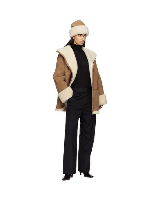 Totême Brown Signature Shearling Jacket
