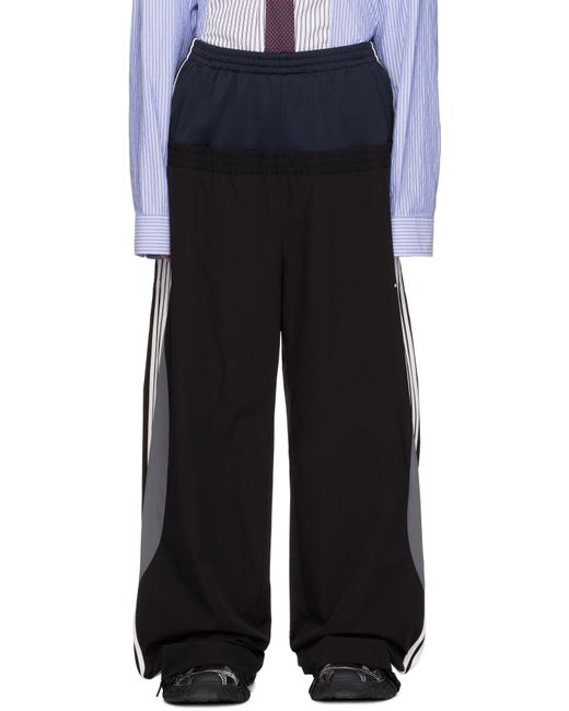 メンズ Balenciaga ブラック Cut-Up トラックパンツ ブラック | Lyst