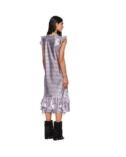 SECONDA Purple Jazz Midi Dress