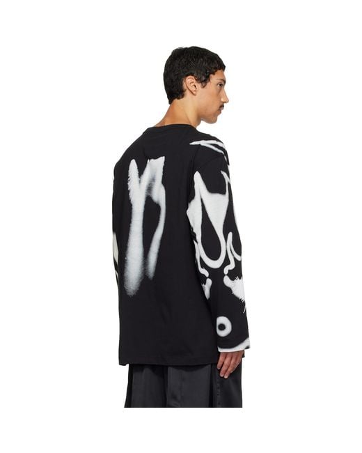 Y-3 Black Chito Edition Graphic Long Sleeve T-Shirt for men