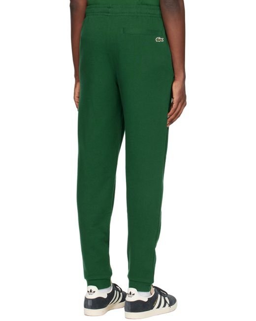 Lacoste Green Tapered Lounge Pants for men