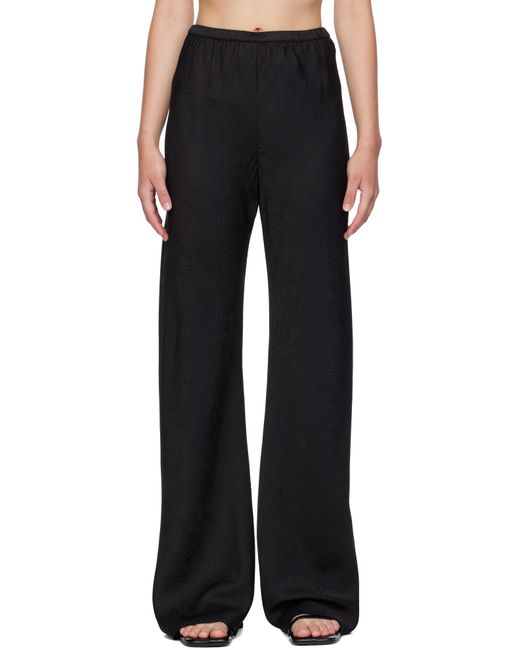 SILK LAUNDRY Black Bias Cut Lounge Pants
