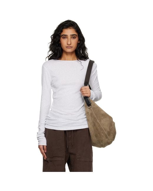Entire studios White Sheer Long Sleeve T-Shirt