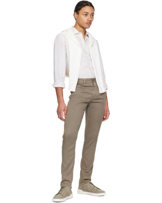 Zegna Multicolor Taupe City Jeans for men