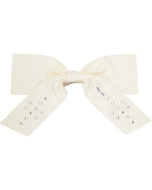 Toga White Off- Ribbon Hair Clip