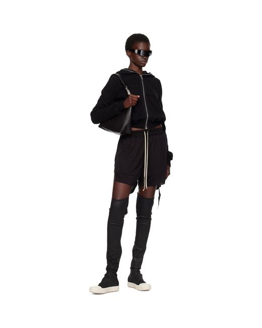 Rick Owens Black Tower Small Hoodie