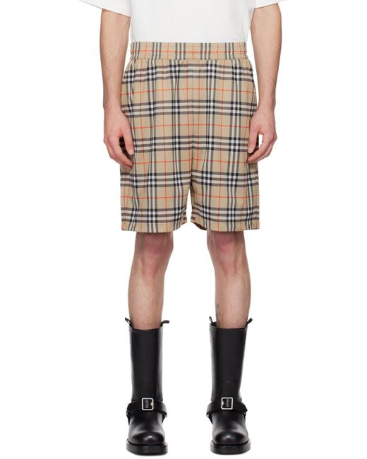 Burberry Black Beige Debson Shorts for men