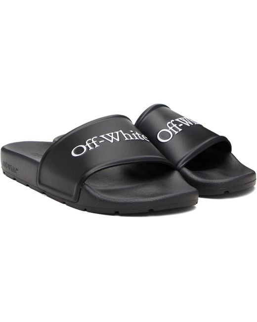 Off-White c/o Virgil Abloh Black Bookish Slides for men