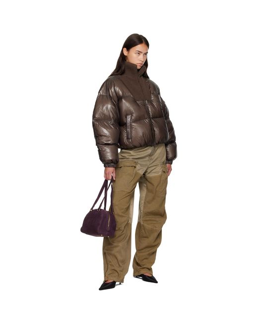 DIESEL Brown Puffer Down Jacket