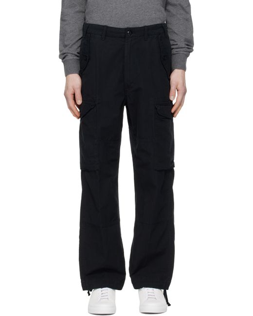 Polo Ralph Lauren Black Cotton Ripstop Cargo Pants for men