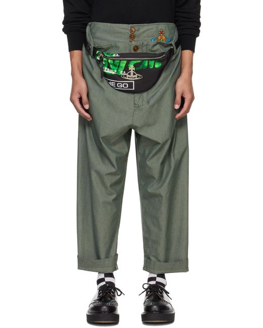 Vivienne Westwood Green Alien Trousers for men