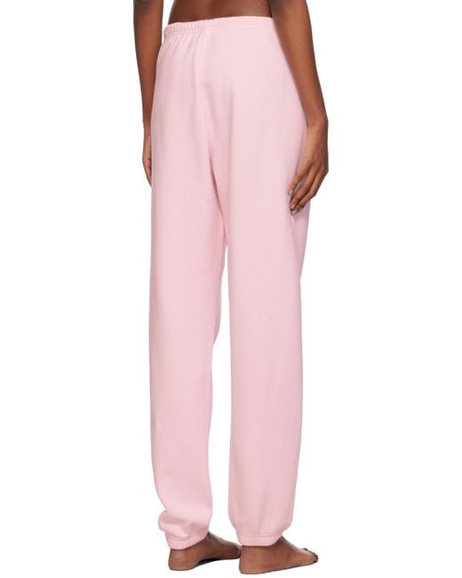 Skims Pink Cotton Fleece Classic jogger Lounge Pants