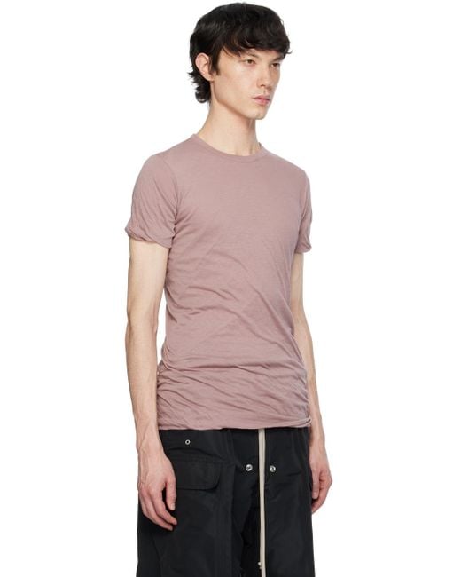 Rick Owens Pink Double T-shirt for men