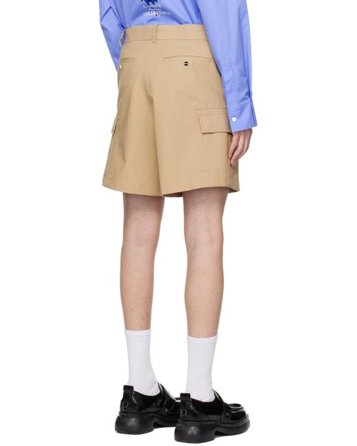 Wooyoungmi Blue Beige Hardware Shorts for men