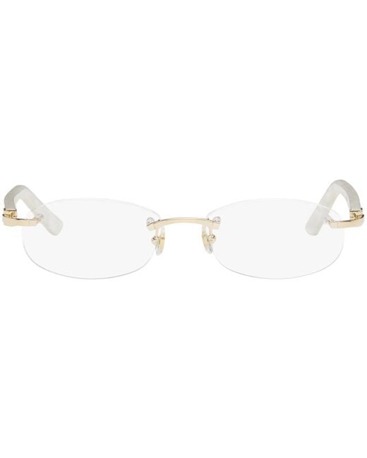 Cartier Black Gold Oval Glasses