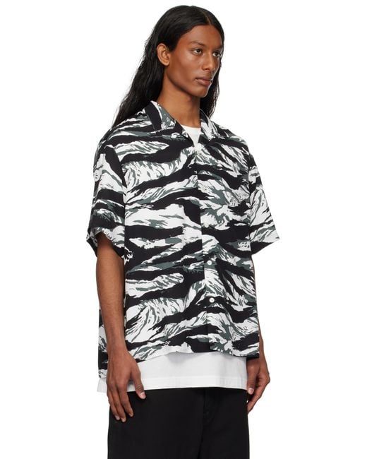 TAKAHIROMIYASHITA The Soloist Black Tiger Camouflage Shirt for men