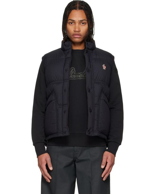 Moncler Black Aul Down Vest for men