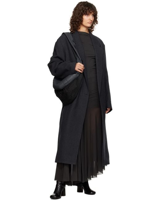 【関税込み】LEMAIRE グレー Maxi ダブルブレスト コート Lemaire グレー Maxi ダブルブレスト コート ブラック | Lyst