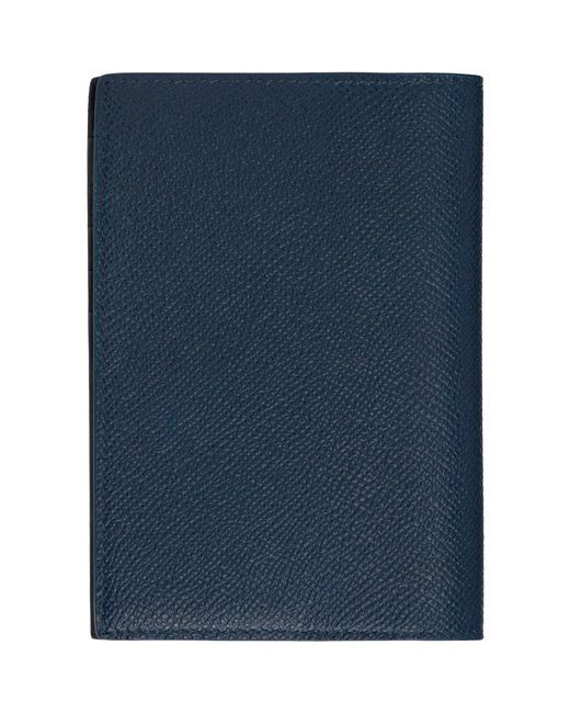 Balenciaga Blue Leather Passport Holder Wallet