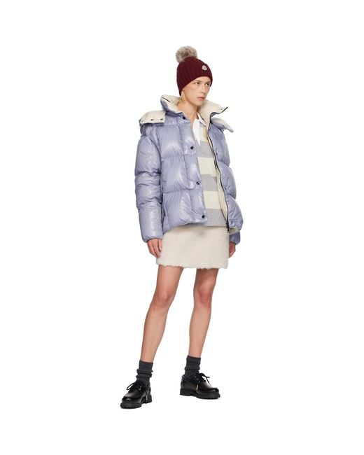 Moncler Blue Parana Hooded Short Down Jacket
