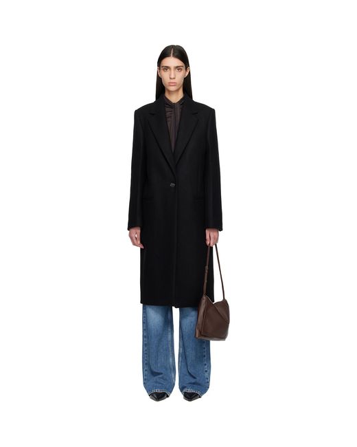 Totême Black Classic Winter Coat