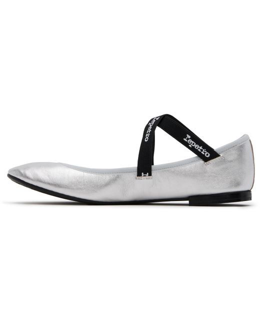 Ballerines De Style Charles Ix Joana Argentées Repetto en coloris Black