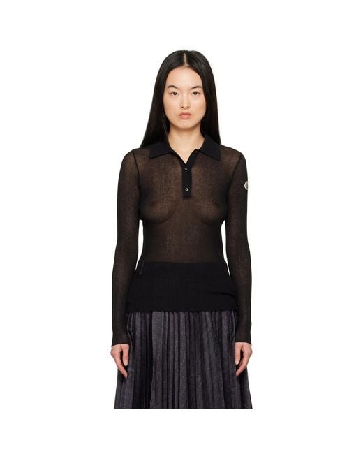 Moncler Black Ls Polo
