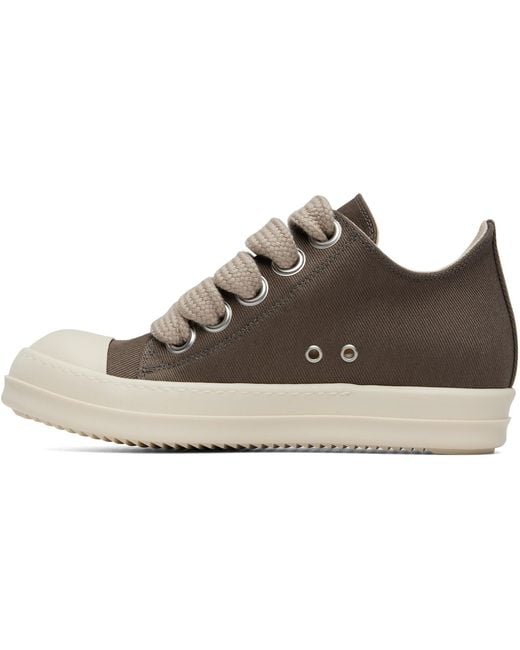 Rick Owens Gray Tower Jumbolace Low Sneaks Sneakers for men