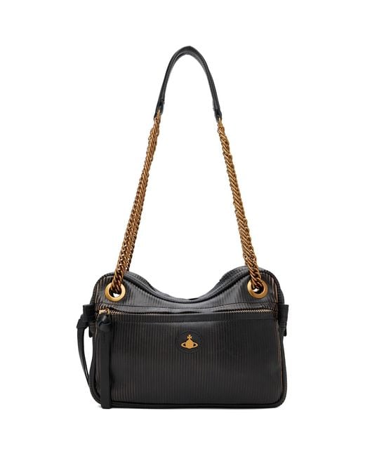 Vivienne Westwood Black Dolce Medium Shoulder Bag