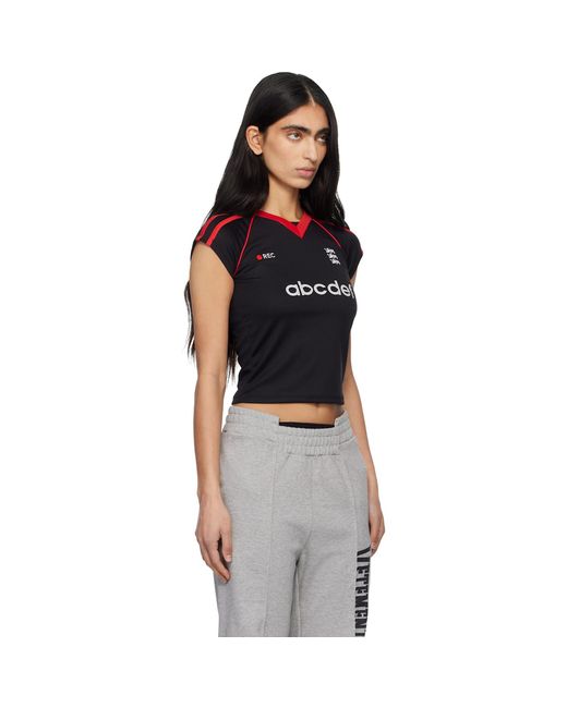 Vetements Black Alphabet Football Jersey T-Shirt