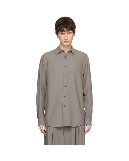 SOSHIOTSUKI Gray Manica Camicia Dress Shirt for men