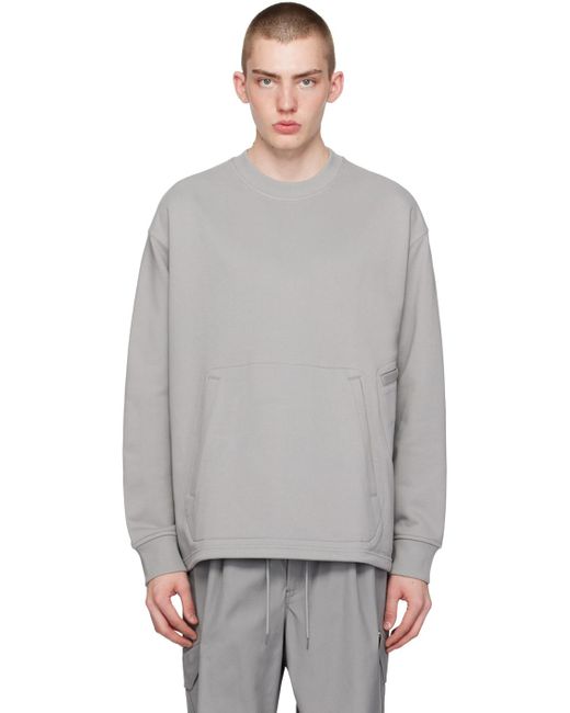 Y-3 Gray Pocket Sweatshirt for men