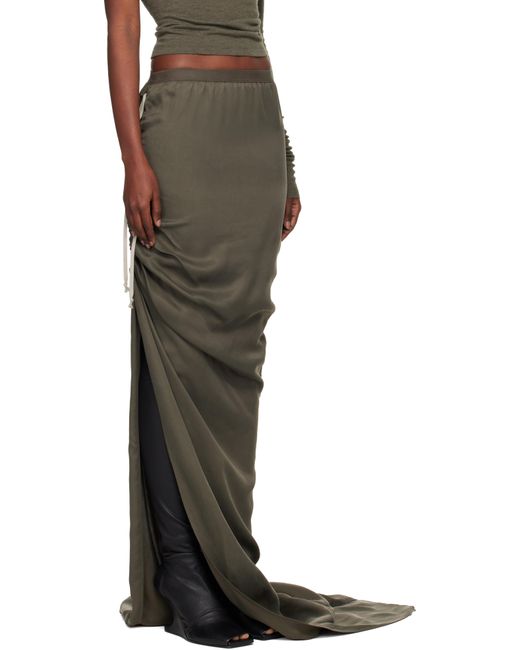 Jupe Longue Kaki Rick Owens en coloris Multicolor