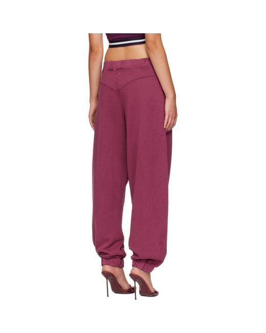 Off-White c/o Virgil Abloh Purple Burgundy 'Off' Stamp Balloon Sweatpants
