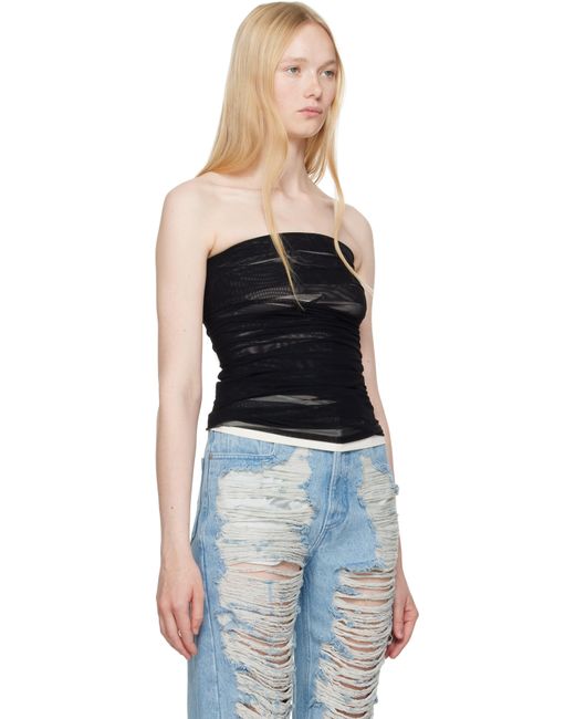 MM6 by Maison Martin Margiela ブラック レイヤード トップス Black