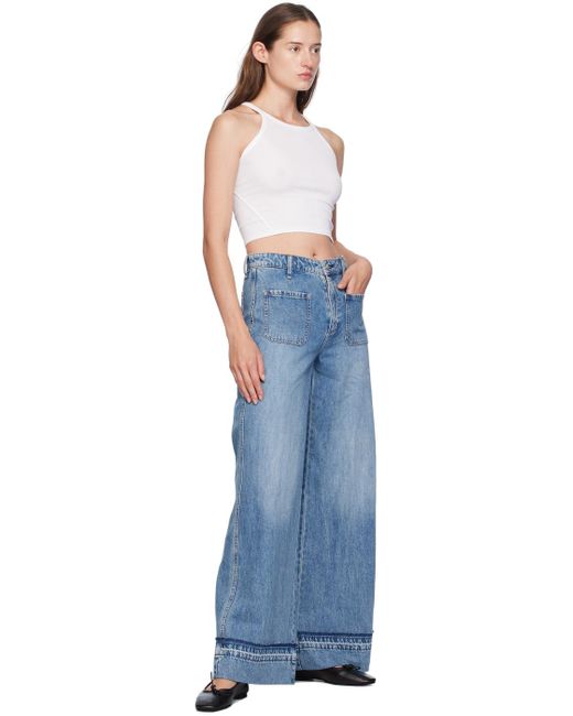 【関税込み】rag & bone ブルー Marina ワイドレッグジーンズ Rag & Bone ブルー Marina ワイドレッグジーンズ ブルー | Lyst